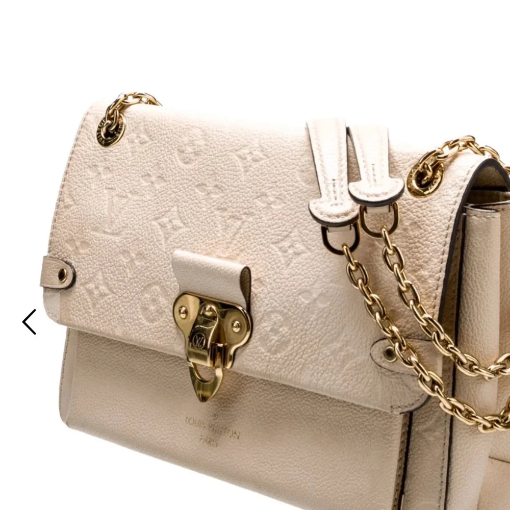 Louis Vuitton Cream Monogram Shoulder Bag with Gold Hardware